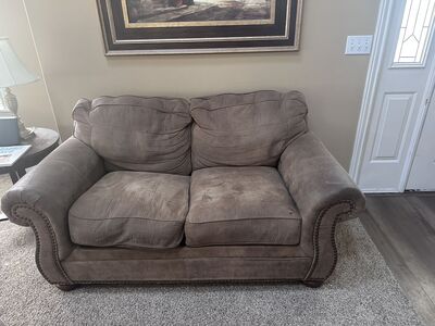 Free microfiber couch and loveseat