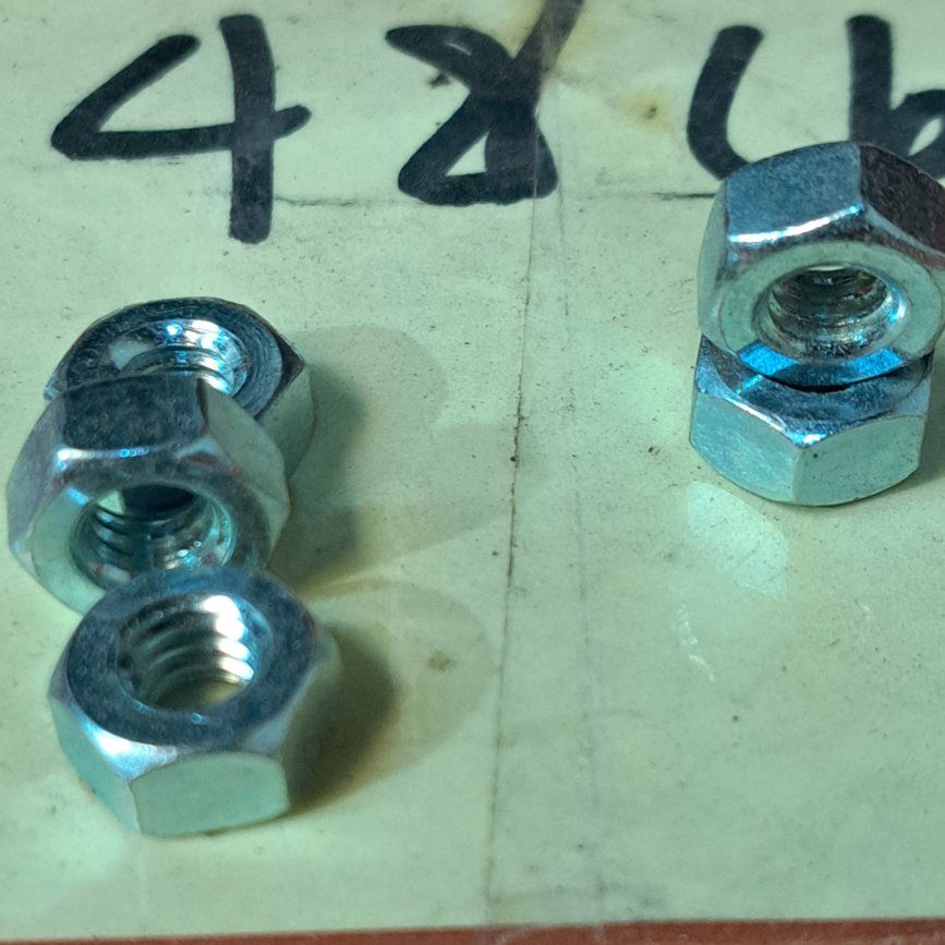 1/4-20 nuts. 48 LBs