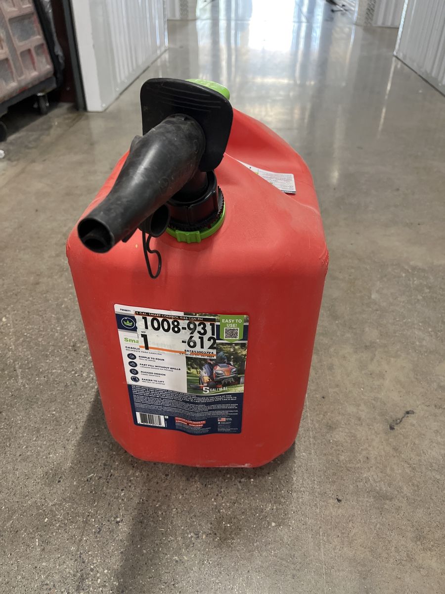 Unbranded 5-Gallon Smart Control Gas Can, Red, Easy Pour Spout