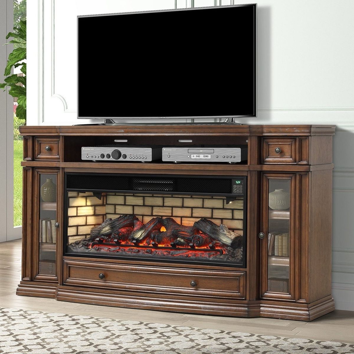 Klamath 75" Electric Fireplace Mantle 1307406 #105300