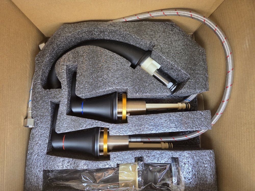 matte black widespread faucet