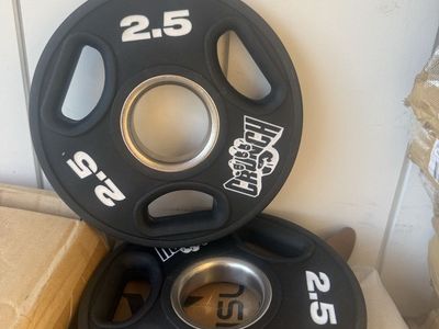 New 2.5 Pound Crunch Fitness Olympic Weight Plate Pair