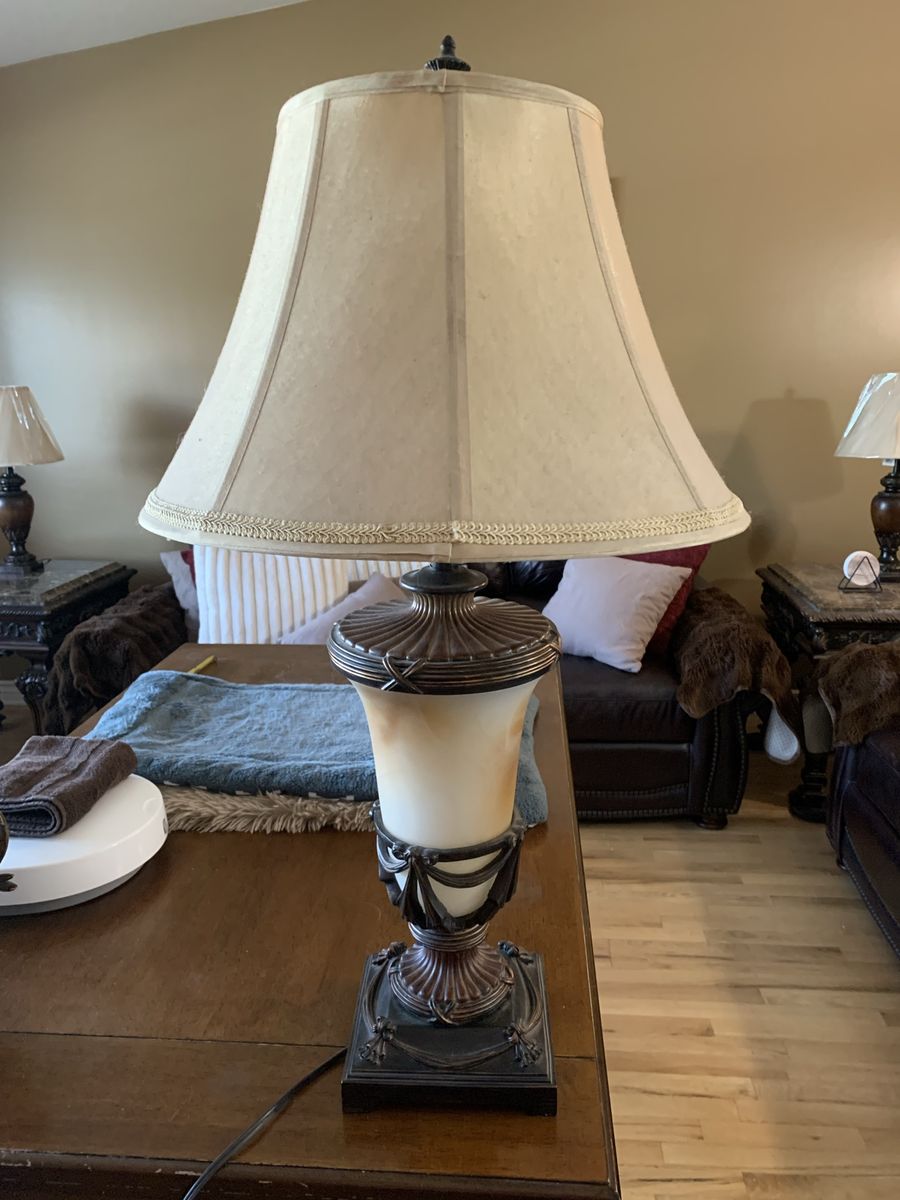 Table Lamp (3-Way) And Free Torchiere Floor Lamp