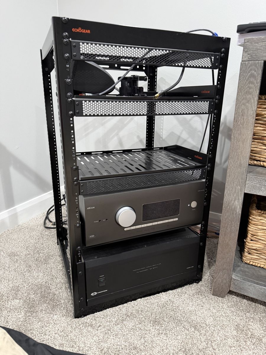 Arcam AV40 Pre-Amp, Crestron CNAMPX-12X60 Amp