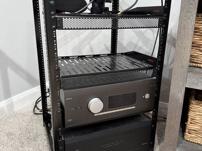 Arcam AV40 Pre-Amp, Crestron CNAMPX-12X60 Amp