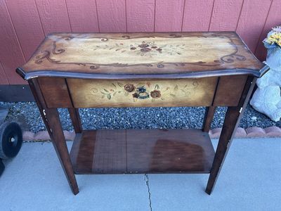 Vintage Looking End or Hallway Table With a Drawer Vanity Style, 36x33x16