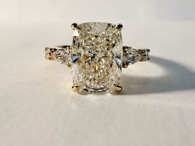Elongated Cushion Cut Lab Grown Diamond Ring
