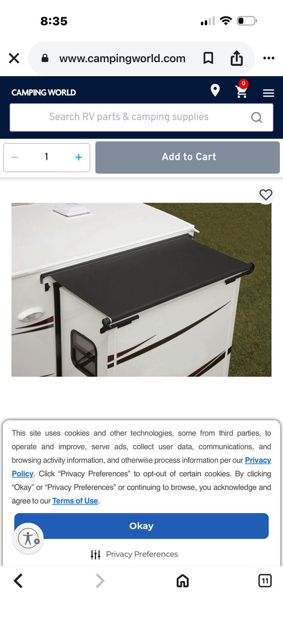 Dometic 96 Black Slide Topper!!!