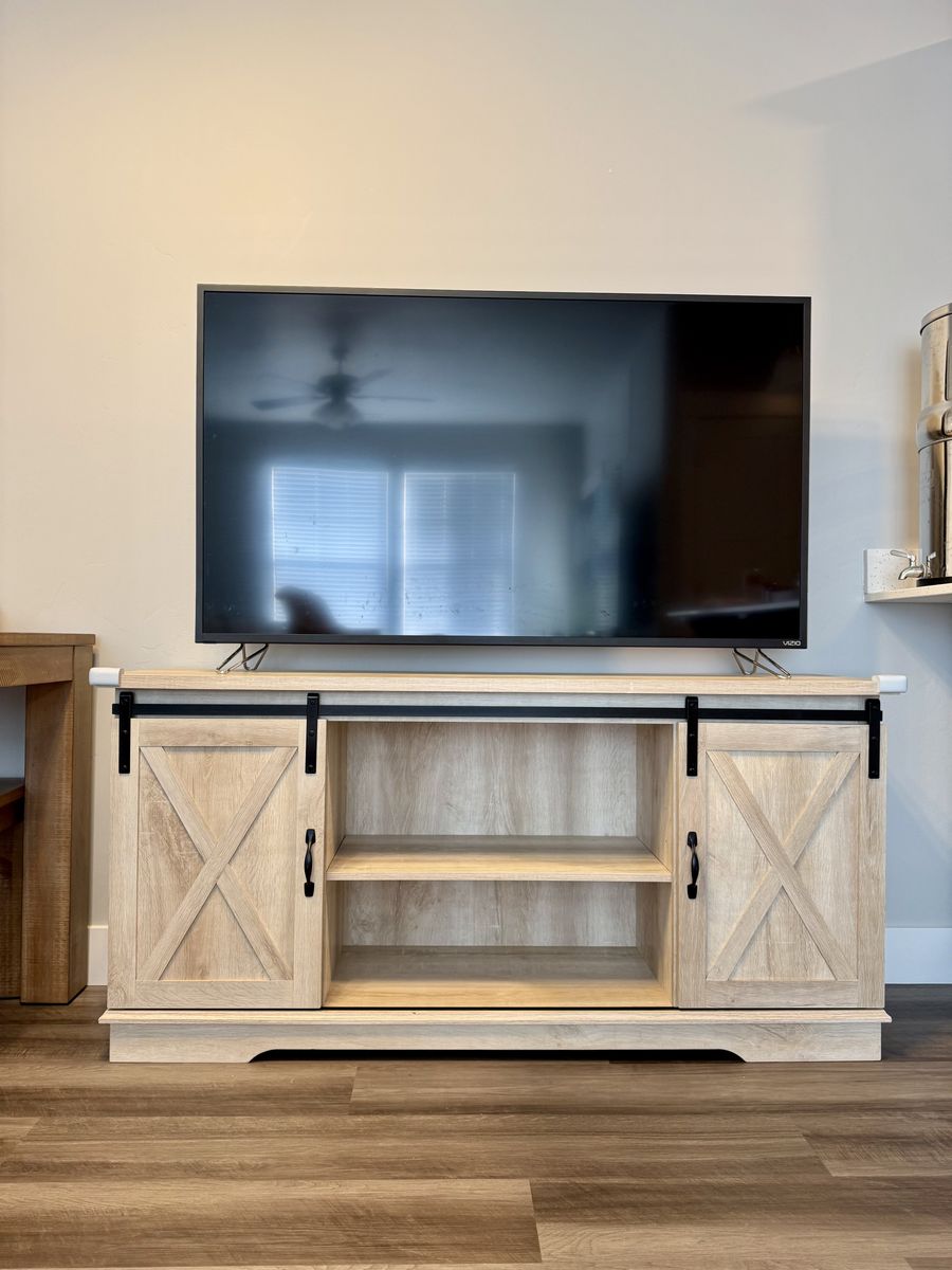 58” Sand & Stable Carterton White Oak Media Center