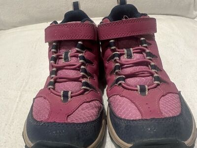 Merrell Youth Size 1 Hot Pink/Navy Hiking Shoes
