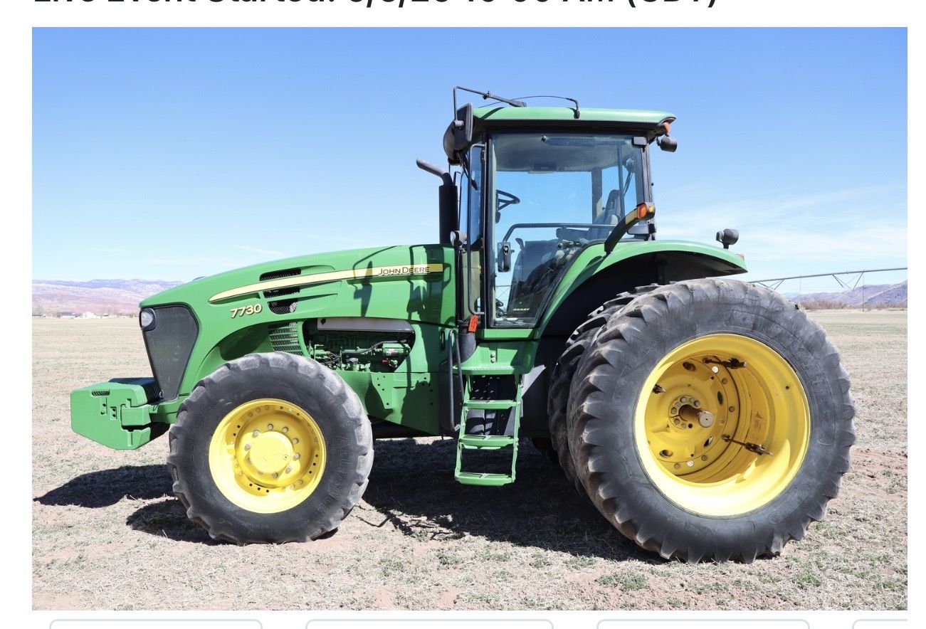 John deer tractor for sale 2007 7730