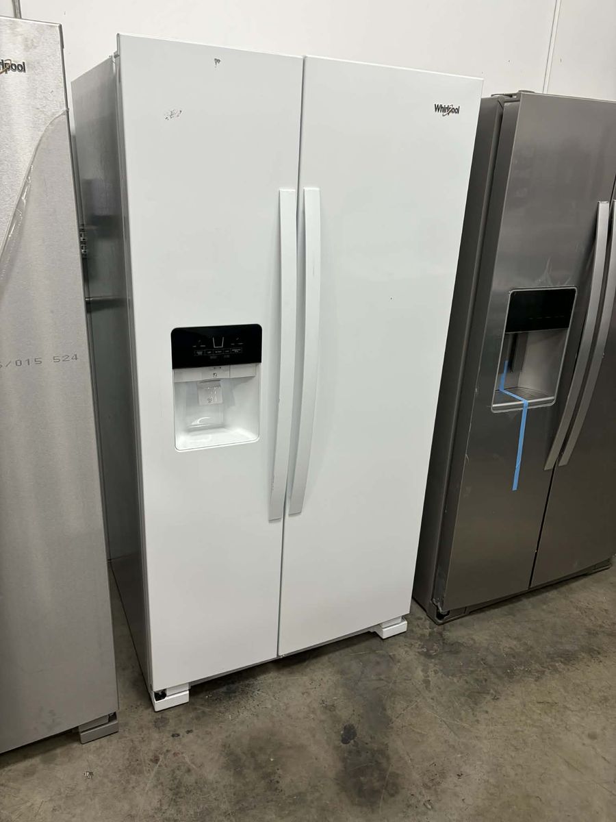 NEW WHIRLPOOL 25 C FT WHITE SIDE BY SIDE