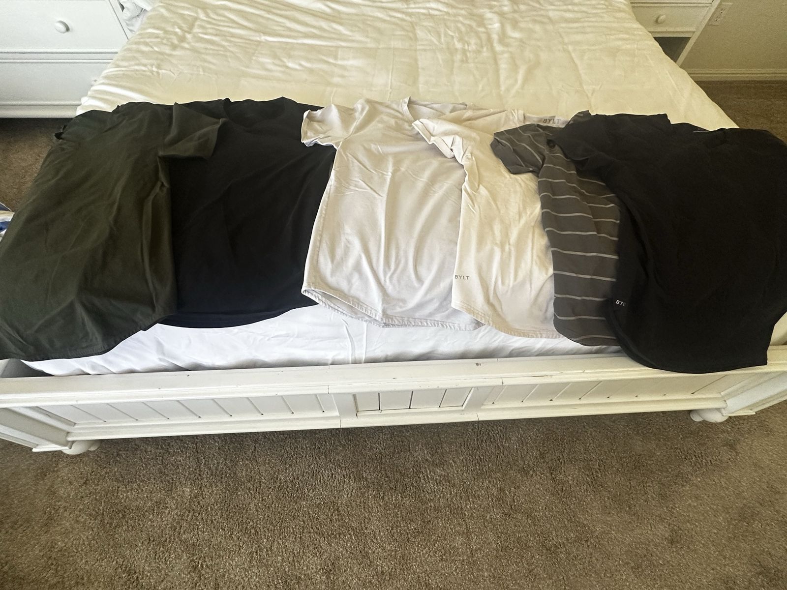 BYLT Basics Men's 6- Pack Short Sleeve T-Shirts: V-Neck & Crew Neck, Size L, Various Colors $20 each or all 6 for $100