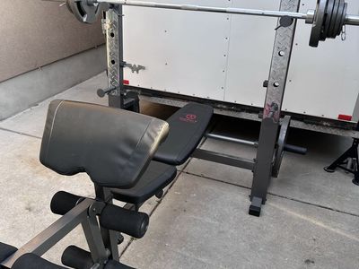 Bench Press/Squat Rack & Olympic Weight Set