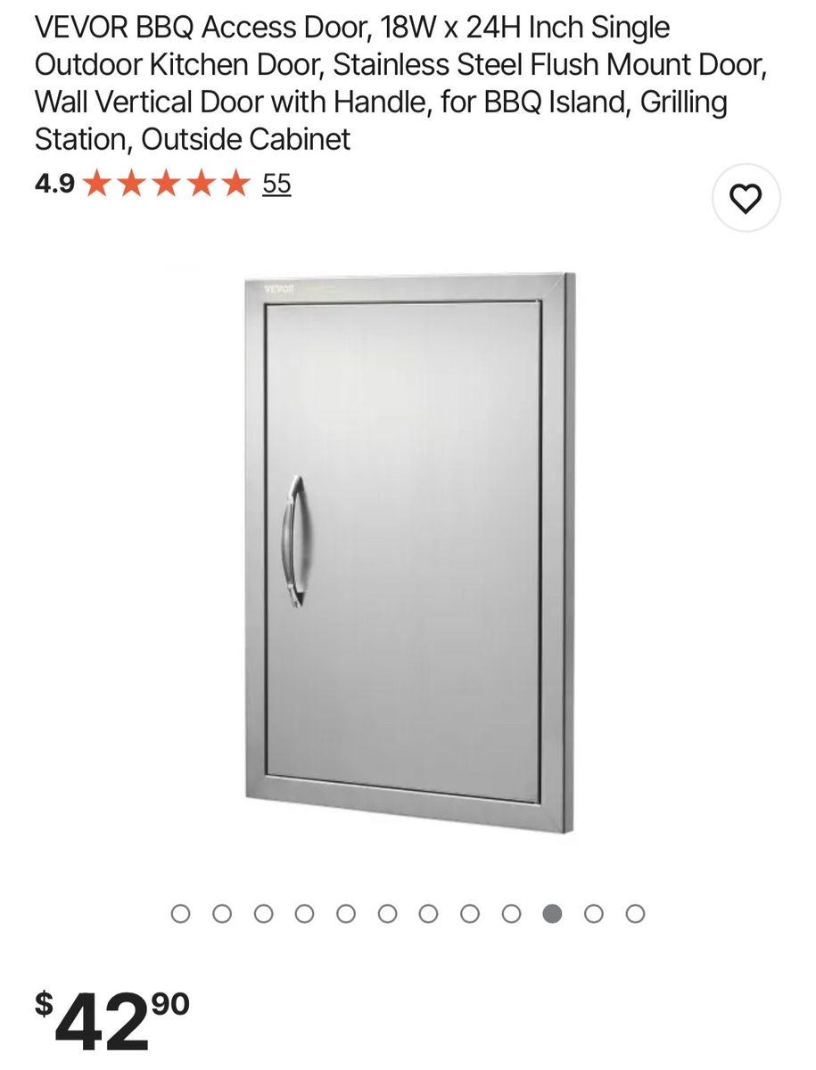 Stainless Steel Barbecue Access Door