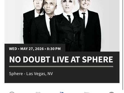 No doubt sphere tickets may 27