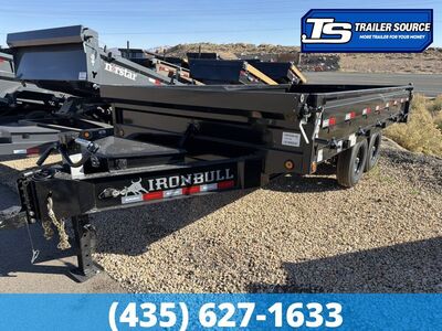 8x16 Iron Bull DDP Dump Trailer - 18" Sides - 15K GVWR