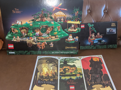 NEW Collectible LEGO 10354 & 40761 LOT W/ Poster The Lord of The Rings The Shire & Smeagol Deago