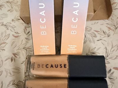 New. 2 BECAUSE Cosmetics Hydrating Liquid Foundation 1.0 fl oz - Set of 2 with Boxes