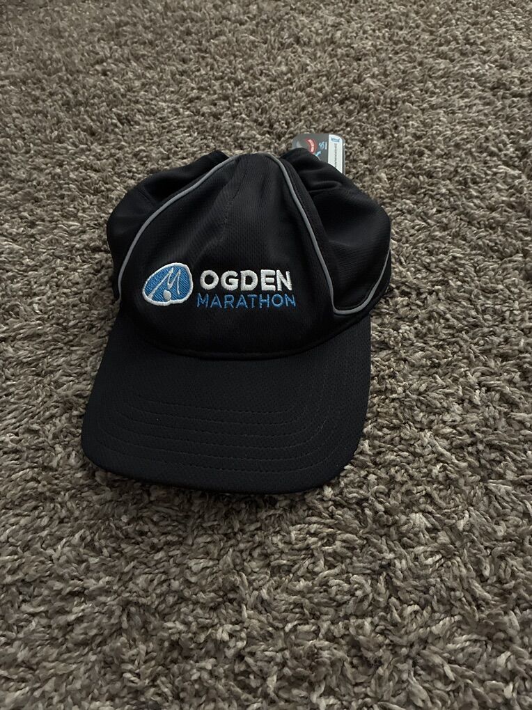 Ogden Marathon Hat NEW Black Rubbing Biking Golf