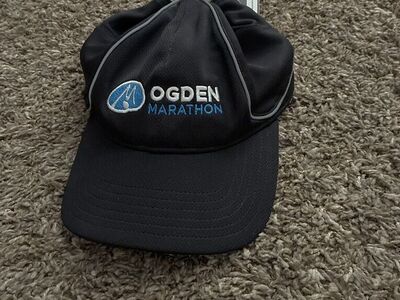 Ogden Marathon Hat NEW Black Rubbing Biking Golf