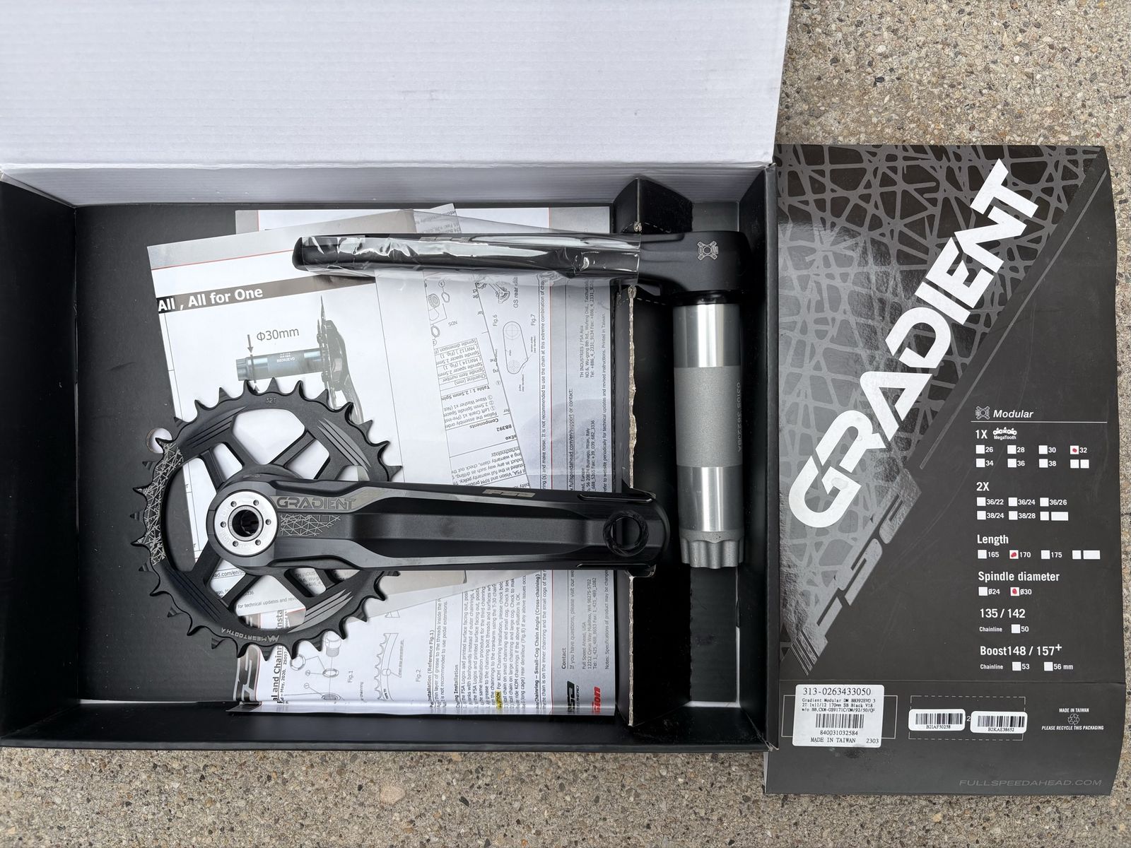FSA Gradient Crankset 170mm