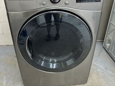 LG stainless electric dryer with steam option