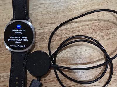Samsung Galaxy Watch8 (A9WP) Smartwatch - Silver Case, Black Leather Band + Charger