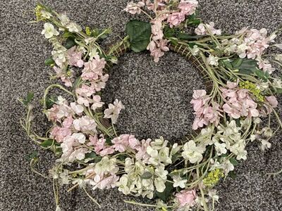 Light Pink And White Flower Wreath