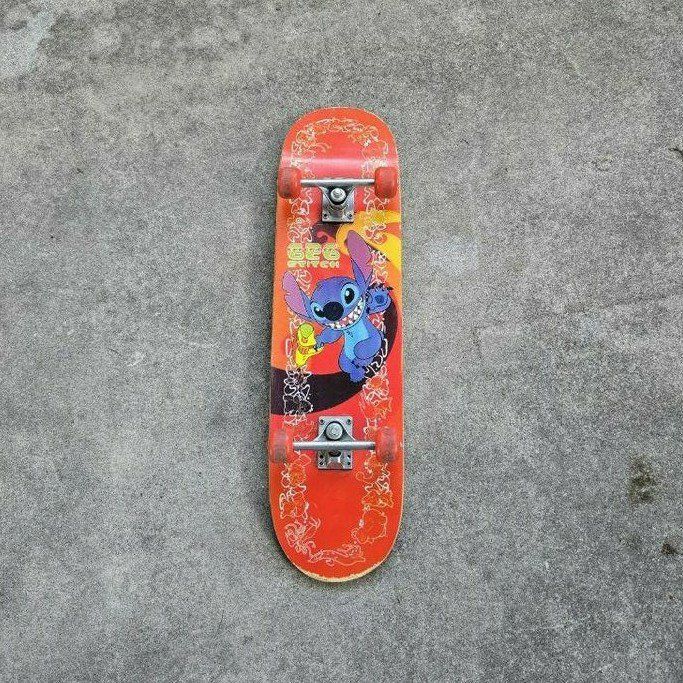 31” Disney Stitch Skateboard Cruiser Wooden Deck Lilo & Stitch