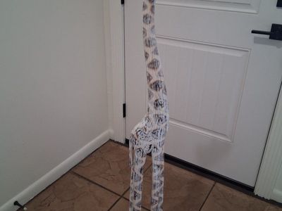 Rustic Chic Whitewashed light weight Wooden Giraffe Statue Home Decor Accent Piece - Tall