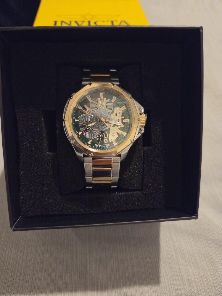 BRAND NEW Invicta Objet D'Art Automatic Watch #50381 - Green Skeleton Dial (NIB)
