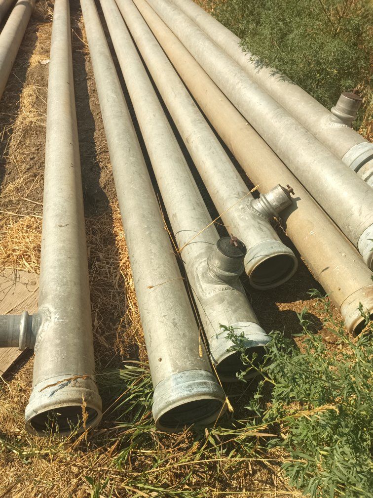 8" aluminum main line pipe