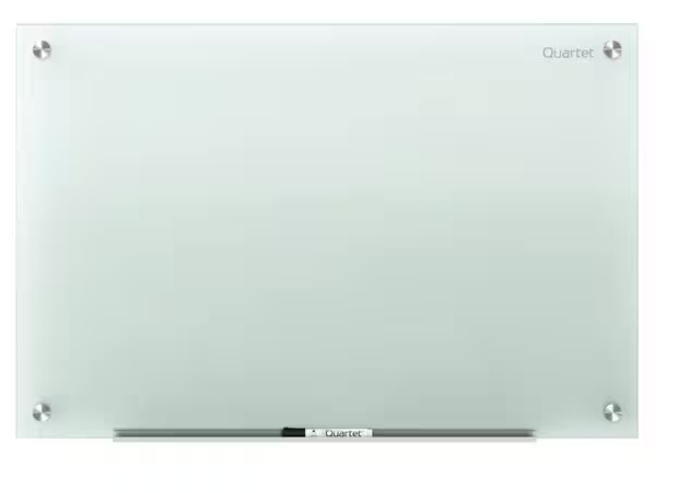 Quartet Infinity Glass Whiteboard - 96" (8 ft) Width x 48" (4 ft) Height - Frost Tempered Glass Surface -G9648F