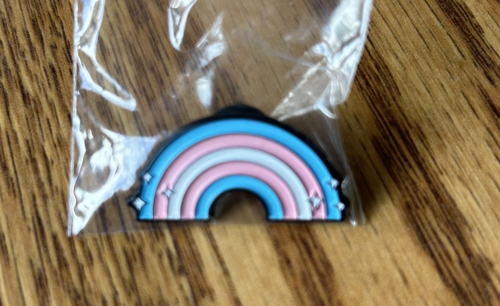 Transgender Pride Rainbow enamel, lapel pin Jibbitz Charm for Crocs - New