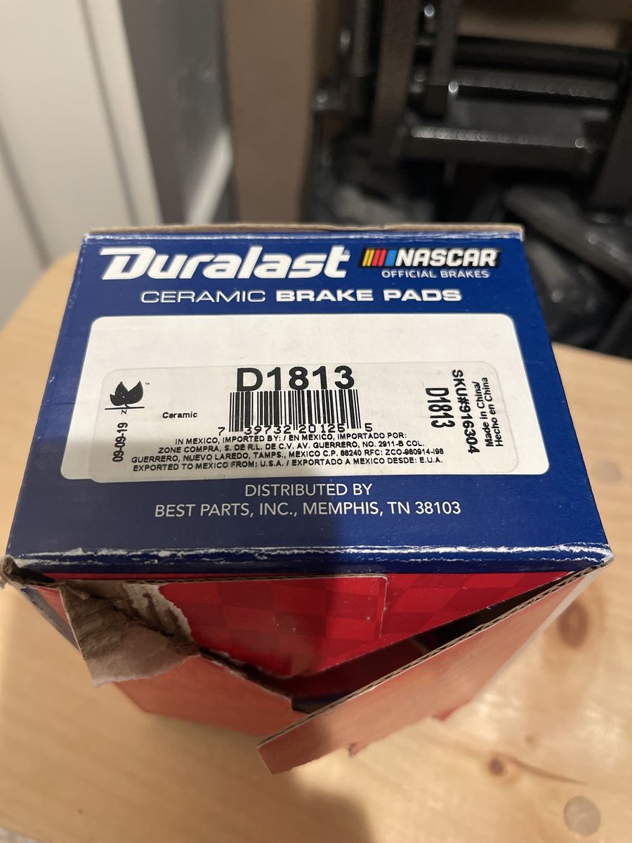 Brake pads - Hyundai sonata 2019 - Duralast ceramic brake pads