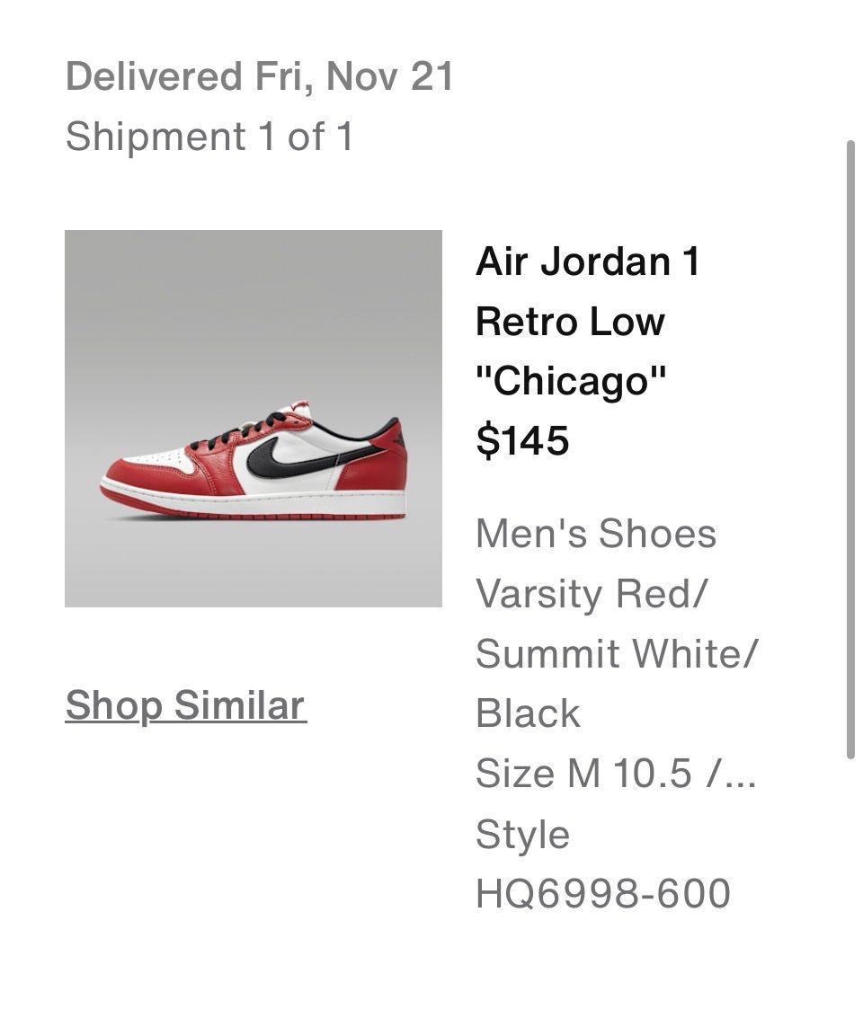 Air Jordan 1 Low OG Retro Chicago sz 10.5 Men's 100% Authentic