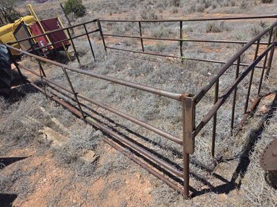Heavy-Duty Metal Livestock Hay Feeder and Corral Pen Frame. calf creeper pens
