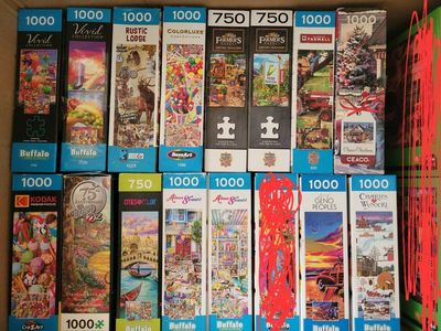 Jigsaw Puzzles - Prices vary. Used Beachy, Colorful