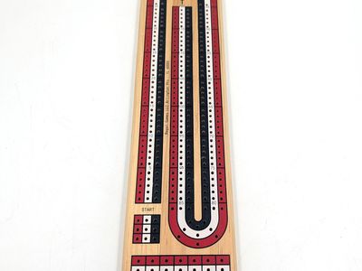 Regal Wooden 3 Track Cribbage Board Game
