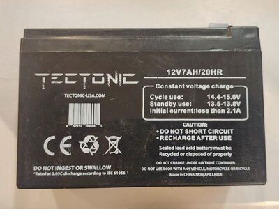 12V 7Ah 20HR Rechargeable Sealed Lead Acid Battery (F1 Terminals)