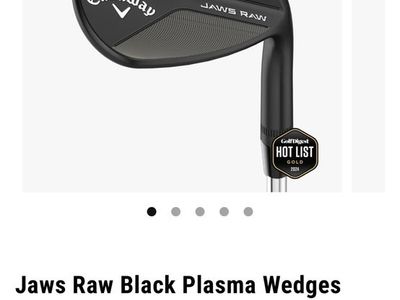 Callaway JAWS RAW Black Plasma Wedge 60 Degree, New with Dynamic Gold Shaft
