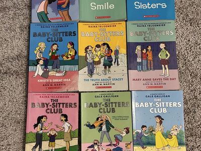 Raina Telgemeier & The Baby-Sitters Club Graphic Novels - 9 Book Lot - Smile, Sisters, Ghosts