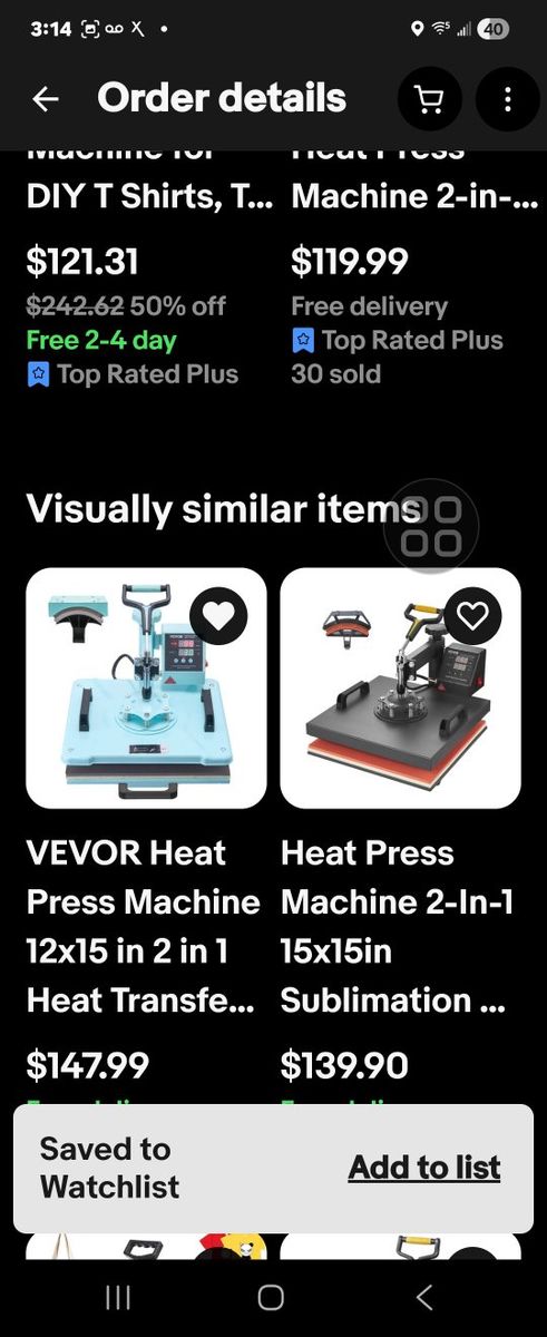 VEVOR 12x15 2-in-1 Heat Press Machine Heat Transfer Sublimation DIY T-Shirts