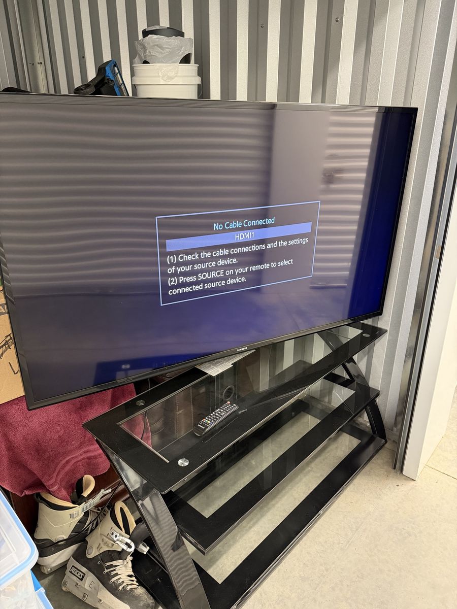 60 inch Samsung TV with stand