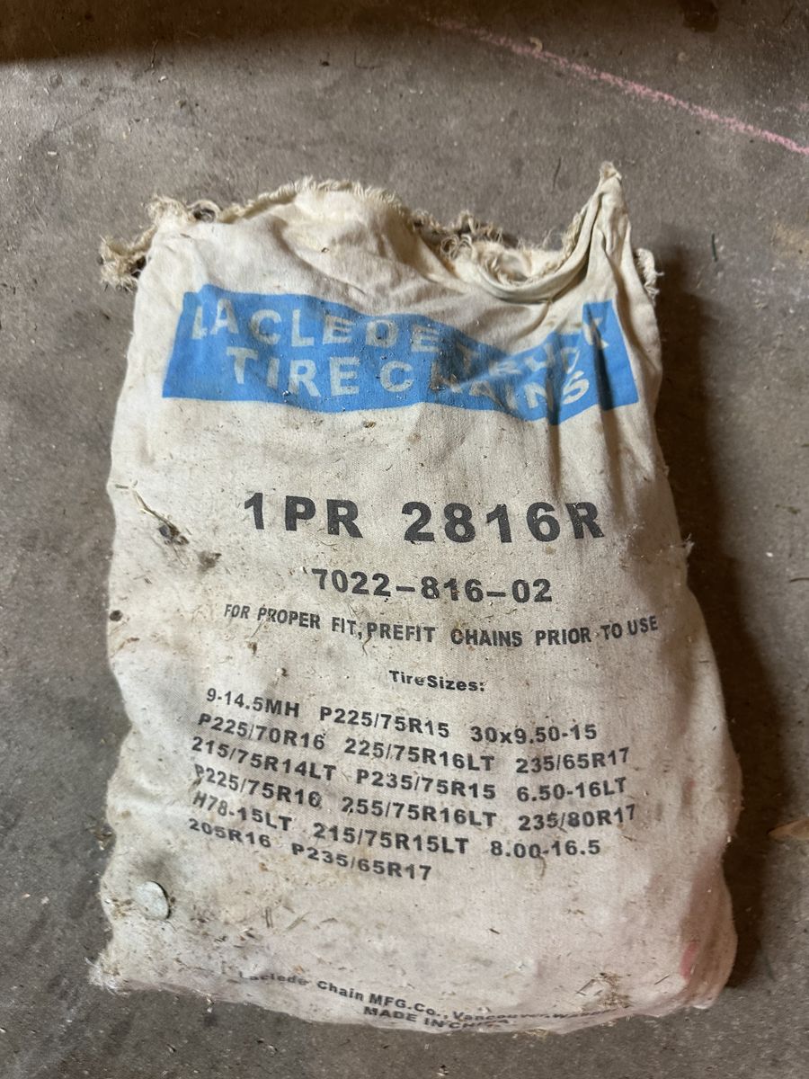 LACLEDE 1PR 2816R Tire Chains for P225/75R15, 30x9.50-15, P225/70R16 & More - Used Condition