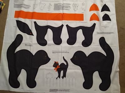Fabric Panel to Make a Stuffed Cat