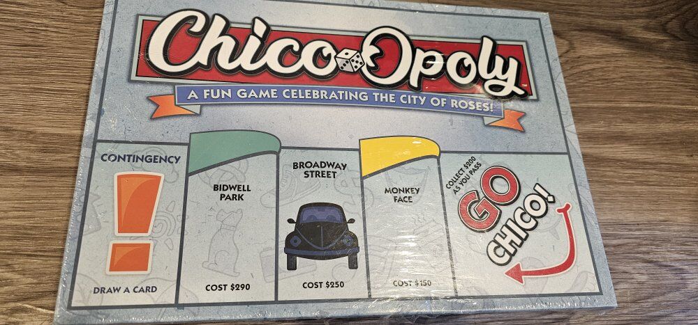 Chico-Opoly Monopoly celebrating the city of roses