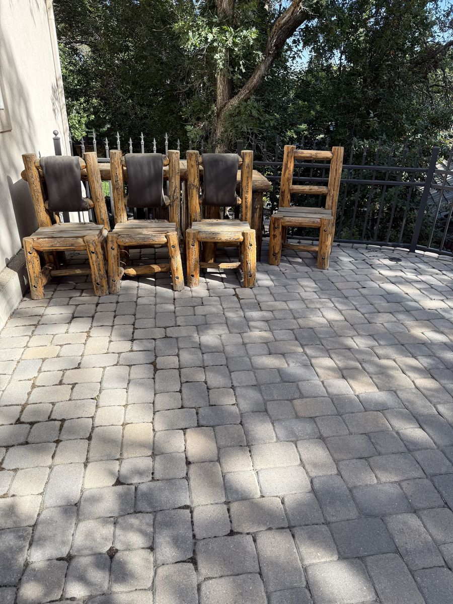 Log chairs and tables