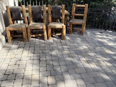 Log chairs and tables